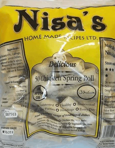 nisas chicken spring rolls 40