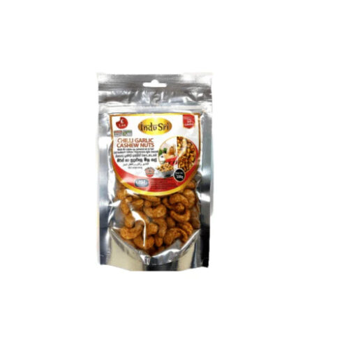 INDU SRI CHILLI GARLIC CASHEW NUTS 100G