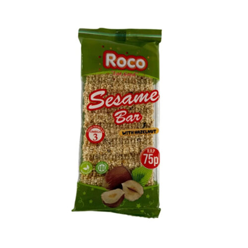 Roco Sesame Bar W Hazelnut 50g