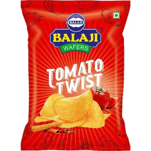 balaji tomato twist crisps 40g