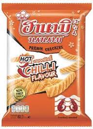 hanami prawn crackers hot chilli flavour 60g