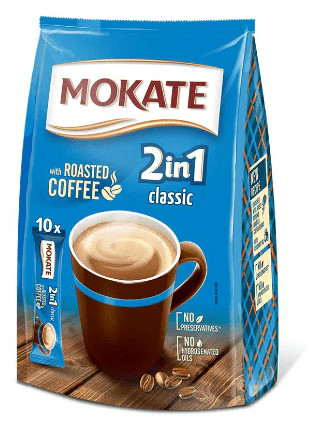 mokate 2 in 1roasted coffee classic 14g