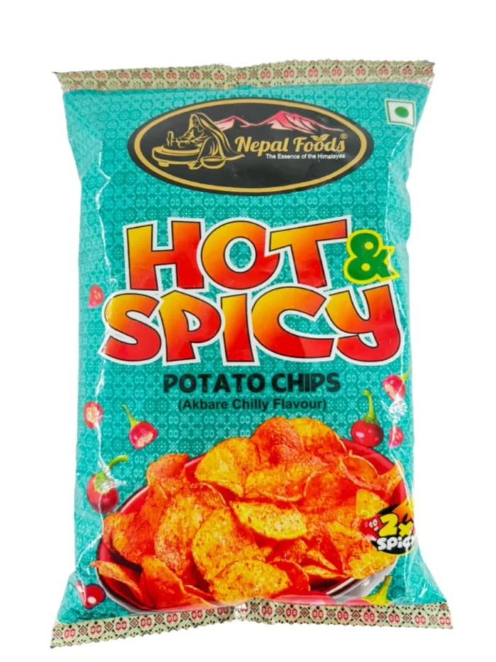 nepal foods hot spicy potato chips 55g