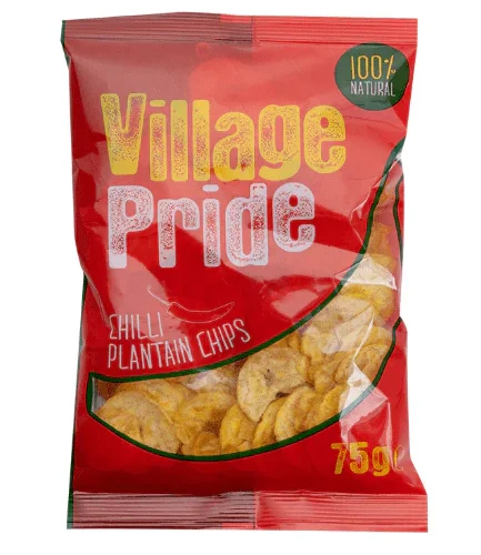 village pride plantain chips chilli 75g