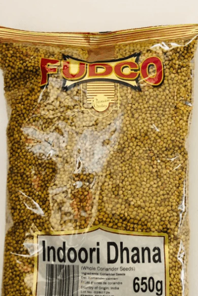 fudco indoori dhana whole coriander seeds 650g